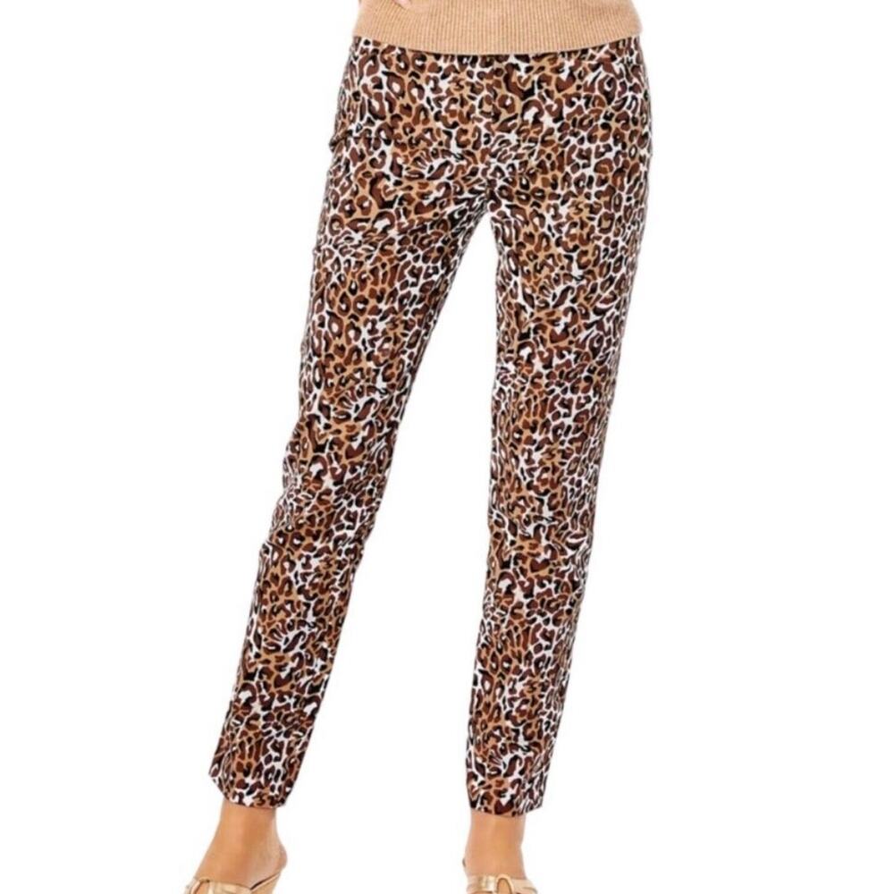 EUC Lily Pulitzer Kelly Animal Print Stretch Ankle Pants